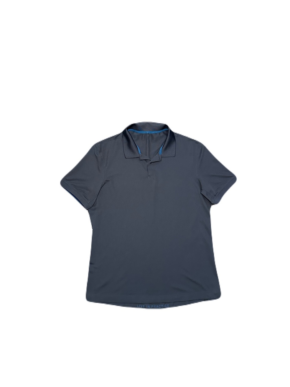 Lululemon Polo Shirt Mens Medium Gray Live In Practice Collared Casual Golf